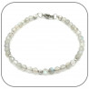 Bracelet Labradorite Pierre semi-précieuse facettes Monture Acier au choix