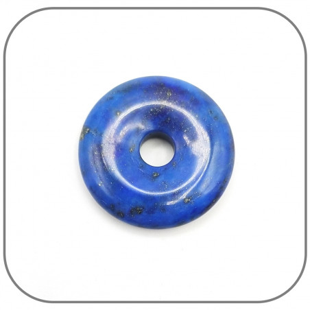 Pendentif Donut Lapis Lazuli Pierre naturelle d'éveil spirituel et de conscience