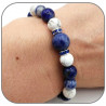 Bracelet Chakra 3ème Oeil Lapis Lazuli, Sodalite, Howlite