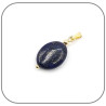 Pendentif Pierre naturelle Lapis Lazuli Ovale Acier au choix