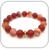 Bracelet Sardonyx et Agate rouge 8-10mm