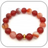 Bracelet Sardonyx et Agate rouge 8-10mm