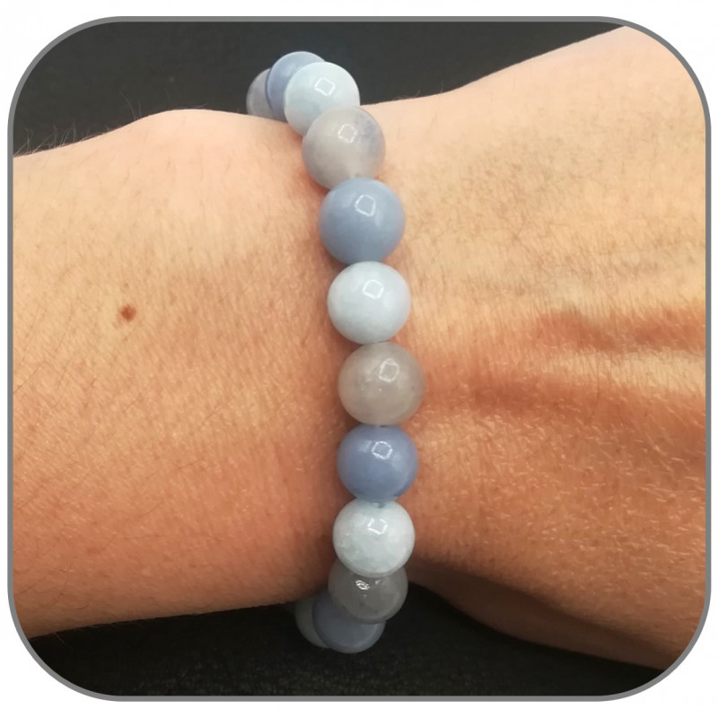 Bracelet Apatite Bleue et Aigue Marine - Yogazen