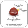 Pendentif Argent Cœur et Perle 6mm Pierre naturelle au choix