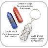Porte clés Lapis lazuli Jade blanc Jaspe rouge Pierre naturelle pointe interchangeable