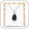 Obsidienne Goutte Pierre naturelle 3-3.5cm pour Collier Porte-Pierre