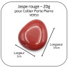 Jaspe Rouge Triangle Pierre naturelle 3.5cm pour Collier Porte-Pierre