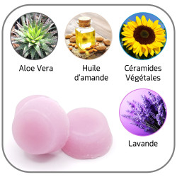 Savon surgras Apaisant et Purifiant Aloé Véra Huile essentielle de Lavande