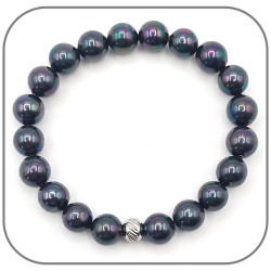 Bracelet Perle de Nacre noire 6-8-10mm