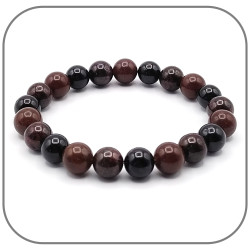 Bracelet Ancrage et Construction Grenat Tourmaline Aventurine pourpre Pierre naturelle 8mm