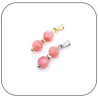 Parure Rhodochrosite Pierre naturelle facettes Acier au choix