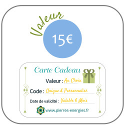 Carte Cadeau Virtuelle Pierres Energies Valeur 15€