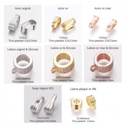 Pendentif Cœur Quartz rose Pierre naturelle 20mm Monture au choix