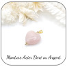 Pendentif Cœur Quartz rose Pierre naturelle 20mm Monture au choix