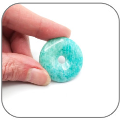 Pendentif Donut Amazonite Pierre naturelle de Positivité