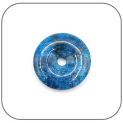 Pendentif Argent 925 Croix Celtique Donut Pierre naturelle 30mm