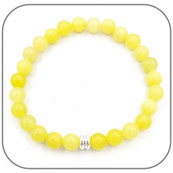 Bracelet Pierre naturelle Jade jaune chartreuse 6mm