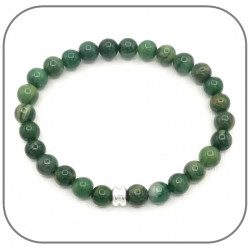 Bracelet Pierre naturelle Jade africaine vert 6mm