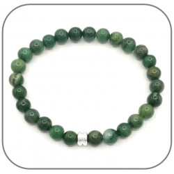 Bracelet Pierre naturelle Jade africaine vert 6-8mm