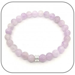 Bracelet Pierre naturelle Améthyste violet pâle 8mm